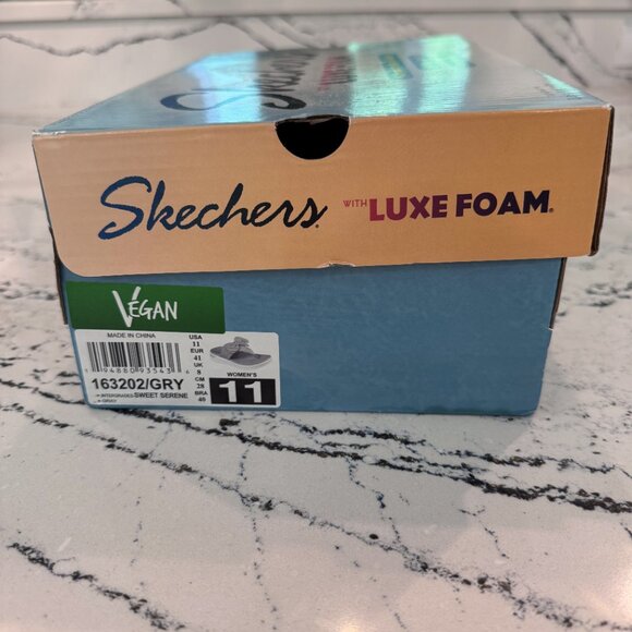 Sketchers Intergrades - Sweet Serene Platform Thong Sandals Gray Size 11 - Picture 5 of 6